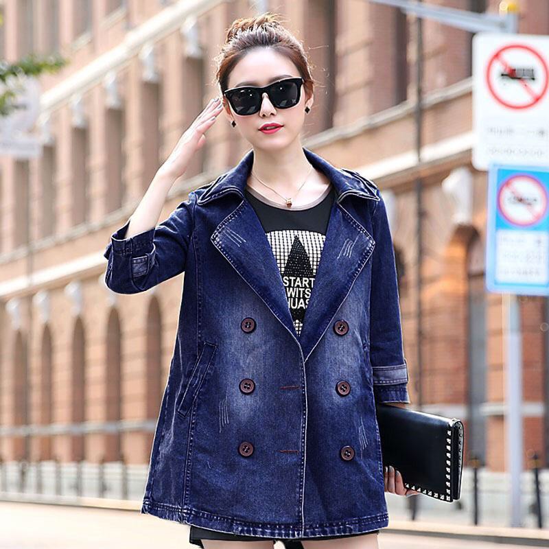 ÁO KHOÁC JEAN FORM DÀI CỔ VEST